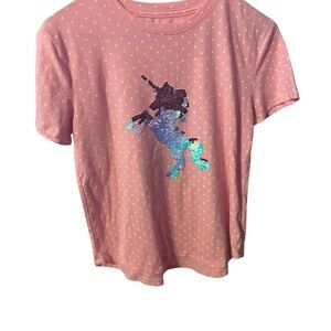 Wonder Nation Pink Polka Dot Unicorn Tee